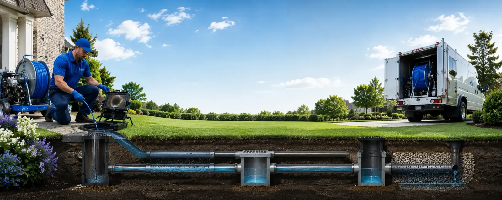 Outdoor drain cleaning information for Harrisonville, NJ